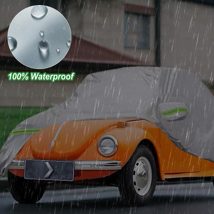 Autoabdeckung Vollgarage Ersatz für VW Beetle 1960-1980,Anti-Scratch Staub Wetterfeste UV Schutz Aut