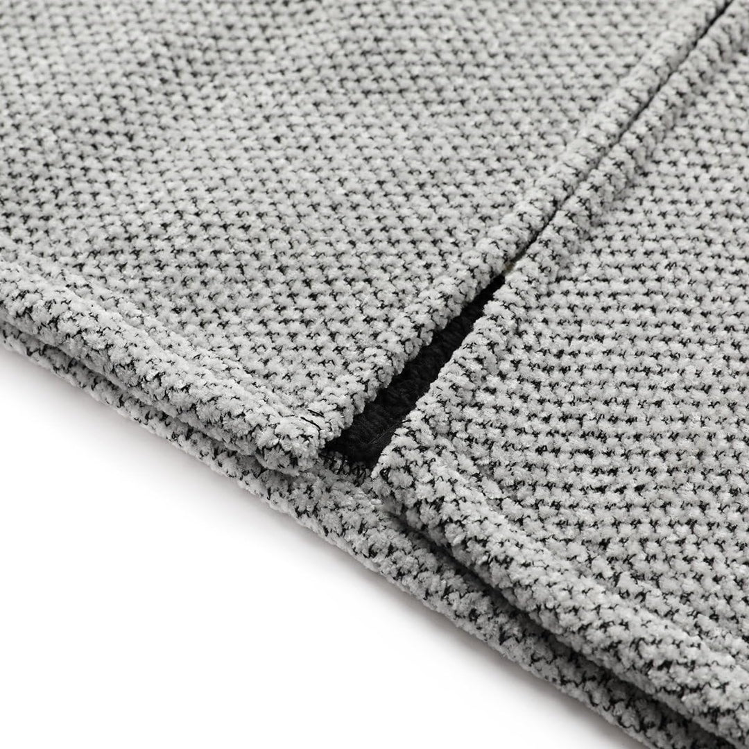 Allthemen Herren Strickjacke mit Kapuze Lang Gefüttert Cardigan Grobstrick Kapuzenjacke Kapuzenpullo