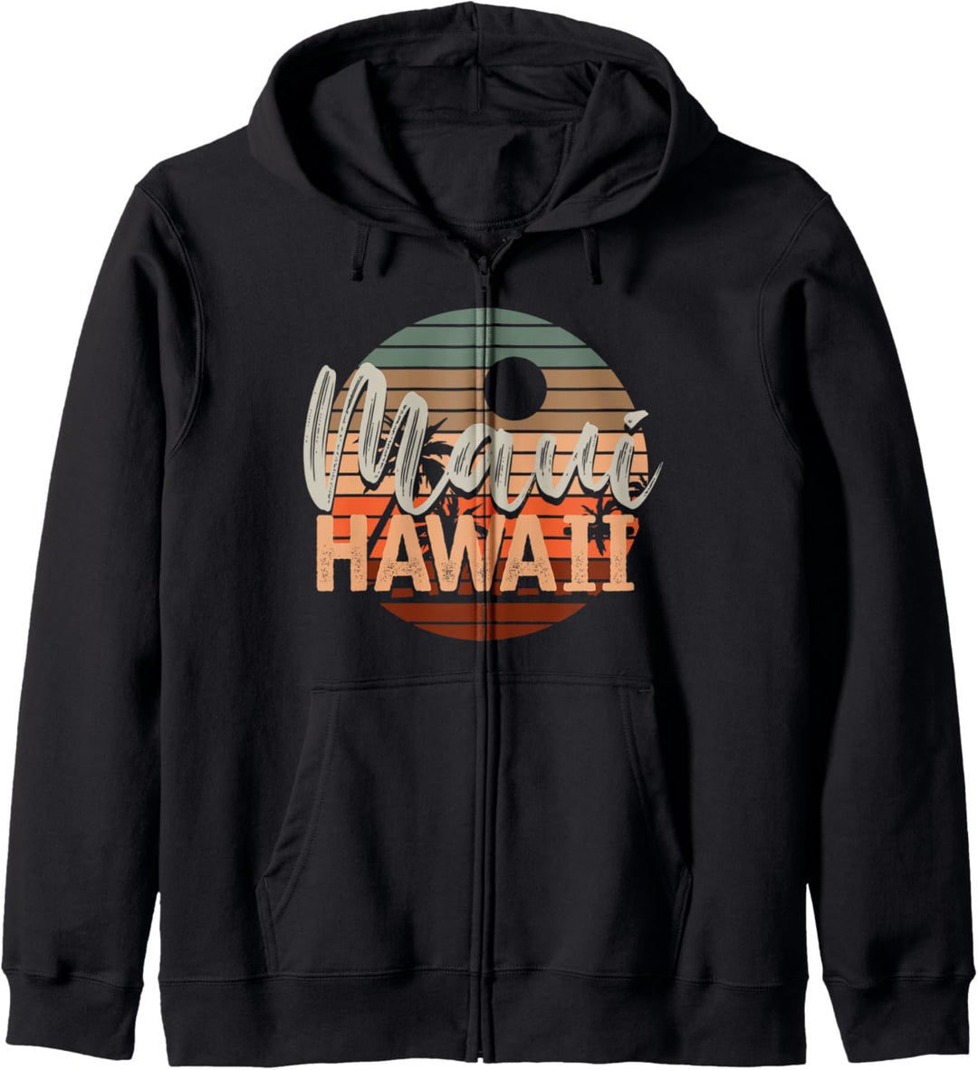 Hawaiianischer Sommer Tropischer Urlaub Retro Maui Hawaii Kapuzenjacke