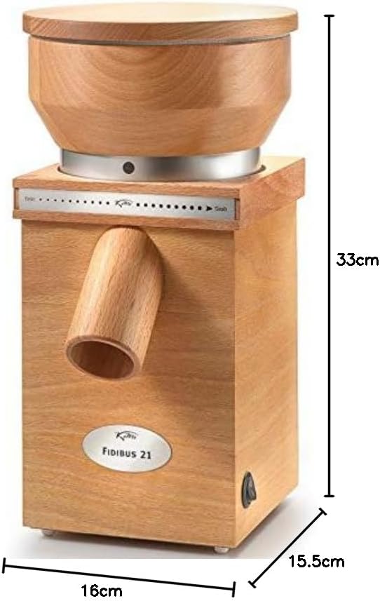 KoMo Fidibus 21 Getreidemühle (250 Watt , Holz) - Heute Mehl für den Kuchen, morgen für Pizza oder S