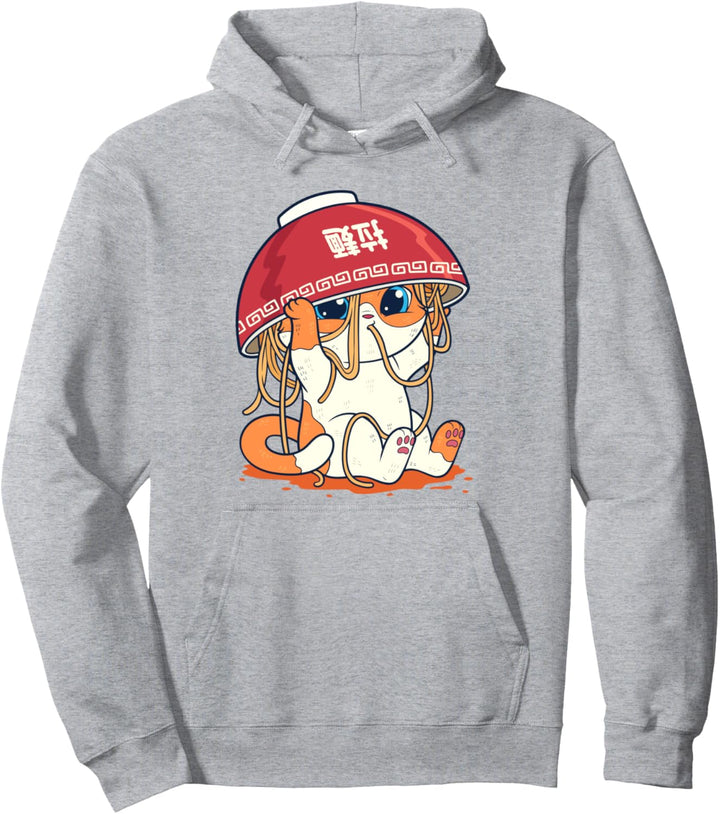 Kawaii Niedliche Anime Katze Mädchen Otaku Japanische Ramen Pullover Hoodie