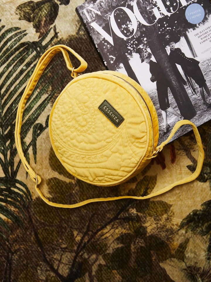 ESSENZA Schultertasche Reese Velvet Grösse One Size Gelb, Gelb