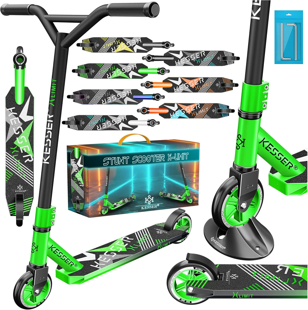KESSER® Stunt Scooter X-Limit - 360° Lenkung Robuster Funscooter Stuntscooter mit ABEC 9 Kugellagern