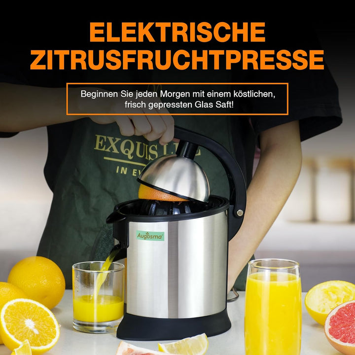 Augosma Premium Elektrischer Orangenentsafter Elektrische Zitruspresse, geeignet für Orangen, Zitron