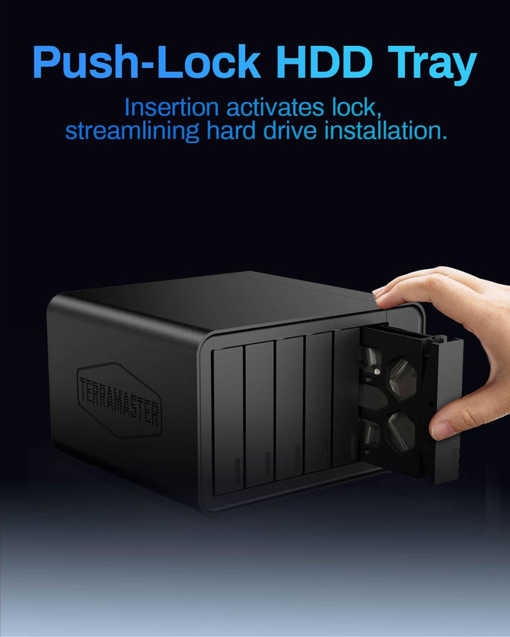 TERRAMASTER F6-424 Max NAS Storage - 6Bay Core i5 1235U 10 Kerne 12 Threads, 8GB DDR5 RAM, 10GbE Por