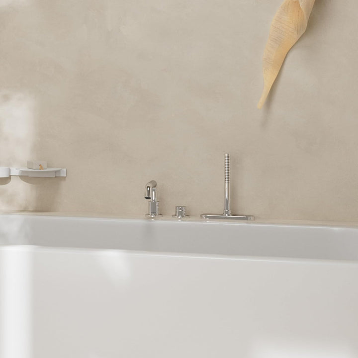 hansgrohe Tecturis S - 3-Loch Badewannenarmatur Wannenrand für 2 Verbraucher, Wannenrandarmatur mit