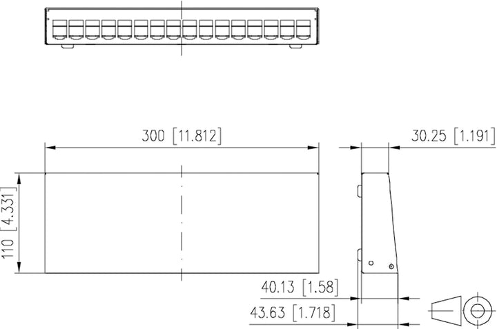 METZ CONNECT Modul AP-Gehäuse 16 Port reinweiss, unbestückt