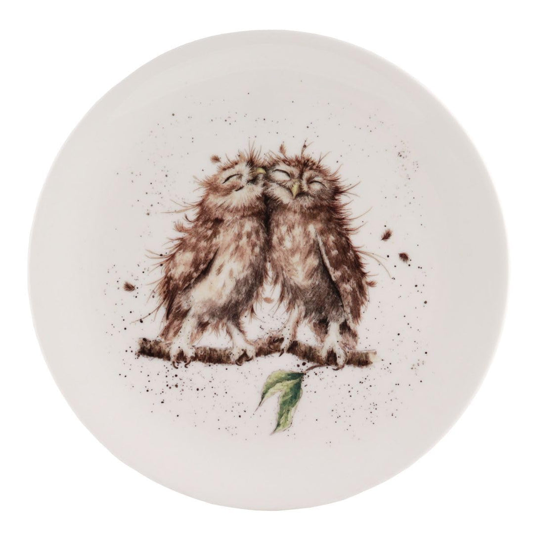 Wrendale Designs Porzellan-Kuchenteller Kuschel-Eule ca 20,5 cm D Frühstück Kaffee Kuchen Nachtisch
