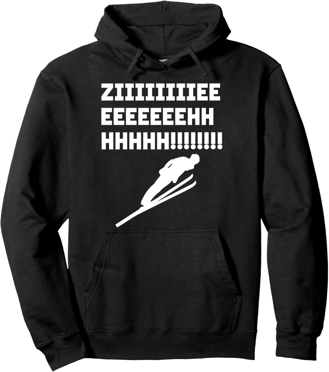 Skispringen Winter Skifliegen Zieh I Lustig Skispringer Pullover Hoodie