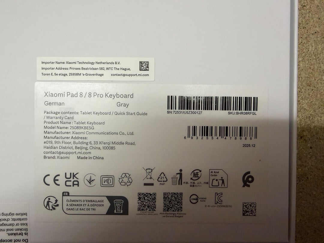 XIAOMI Pad 8/8 Pro Tastatur Hülle Grau Deutsch QWERTZ Keyboard | Keyboard
