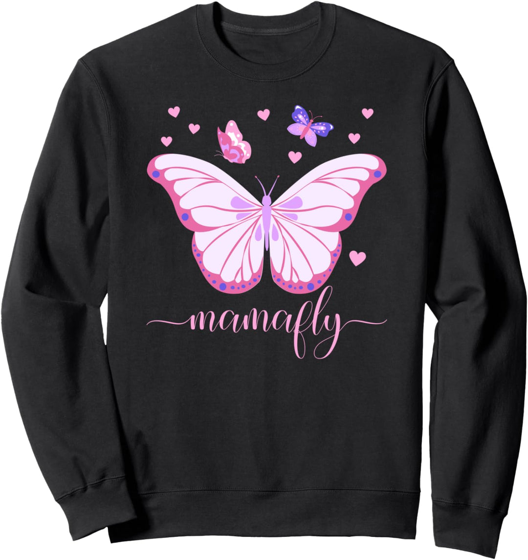 Mama Schmetterling Und Herzchen Mamafly Sweatshirt