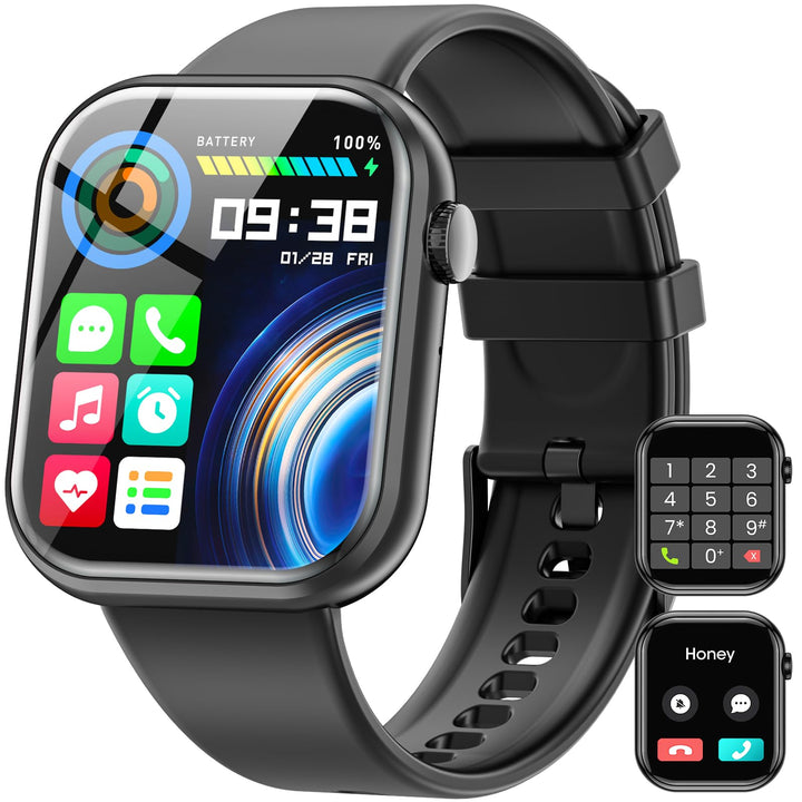 2023 Smartwatch für Herren und Damen, 1,85 Zoll Bildschirm Smartwatch mit Bluetooth-Anruf und Freisp