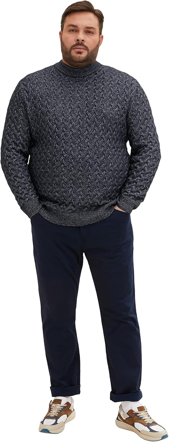 TOM TAILOR Herren Plusize Thermo Hose, 10668 - Sky Captain Blue