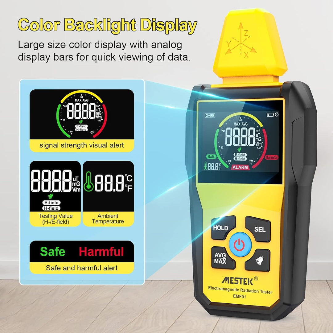 EMF-Messgeräte MESTEK Dosimeter Elektromagnetischer Strahlungsdetektor zur Messung von Radioaktivitä