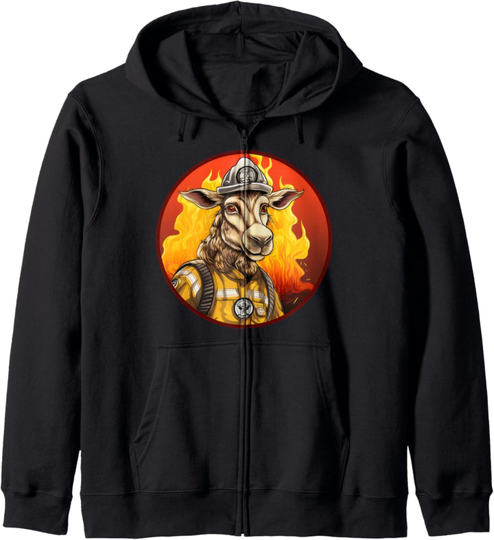 Feuerwehr Kuh Kapuzenjacke