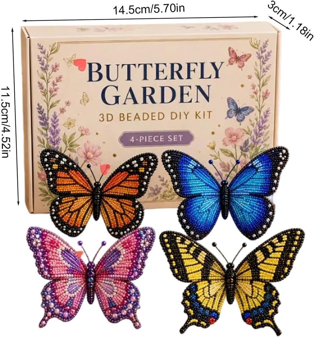 Generisch Mini 3D Perlen Tier Bastelset – Perlen Stickerei Set für Erwachsene &amp; Anfänger – 4 Designs