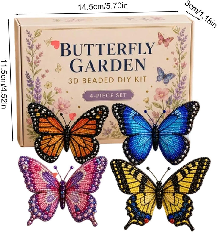 Generisch Mini 3D Perlen Tier Bastelset – Perlen Stickerei Set für Erwachsene &amp; Anfänger – 4 Designs