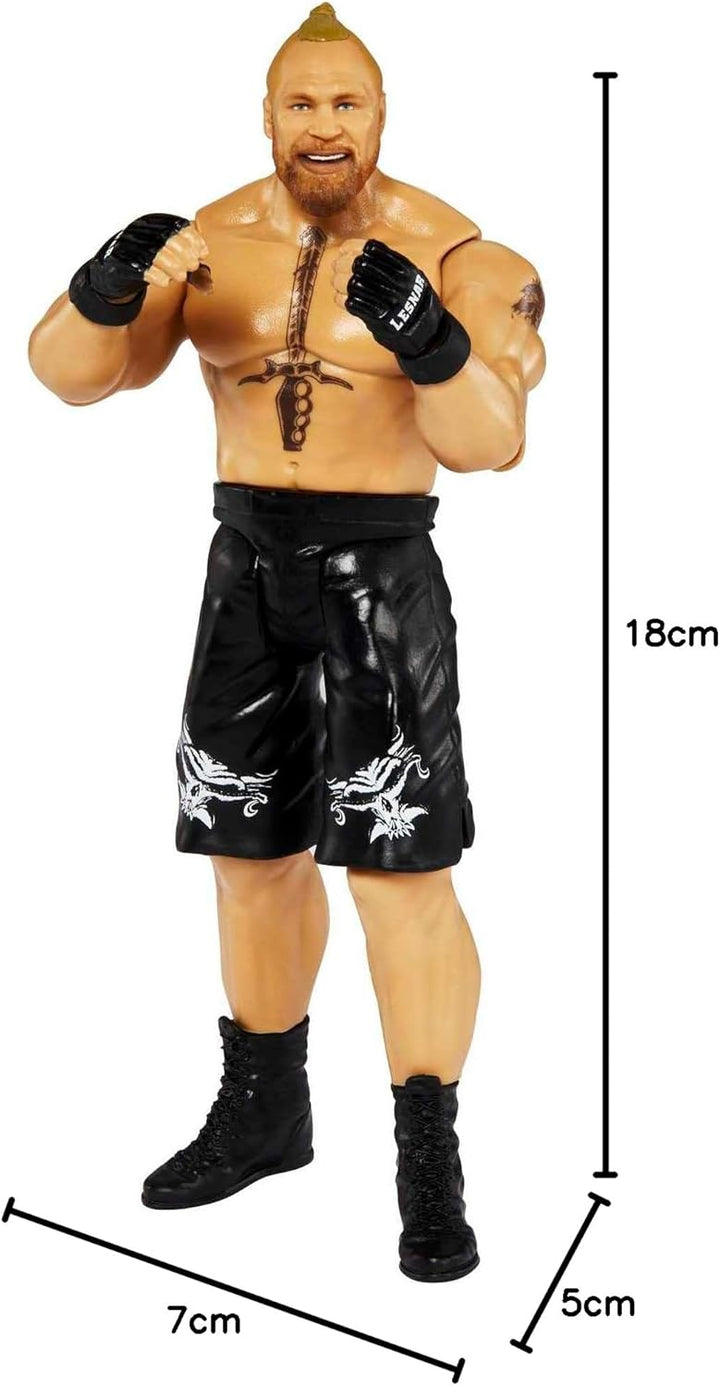 WWE MATTEL Basic 135 Brock Lesnar Actionfigur, bewegliches 15,2 cm grosses Sammlerstück für Kinder a