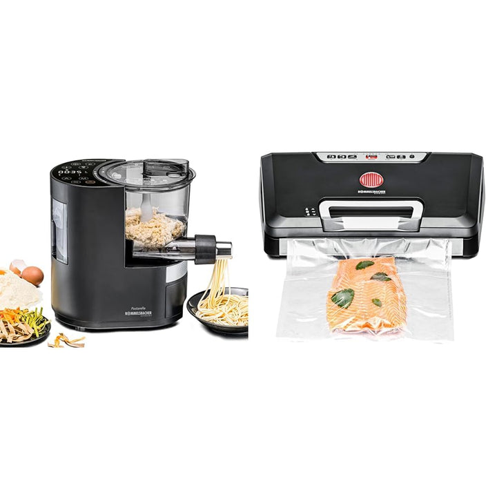 ROMMELSBACHER Elektrische Nudelmaschine PM 220 – bis zu 800 g & Vakuumierer VAC 485-Absaugleistung 1