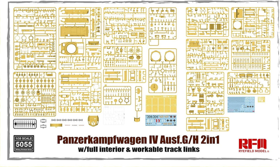 (M) Rye Field Model RM-5055 - 1/35 Pz.Kpfw.IV Ausf. G/H with full interior