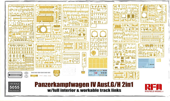 (M) Rye Field Model RM-5055 - 1/35 Pz.Kpfw.IV Ausf. G/H with full interior