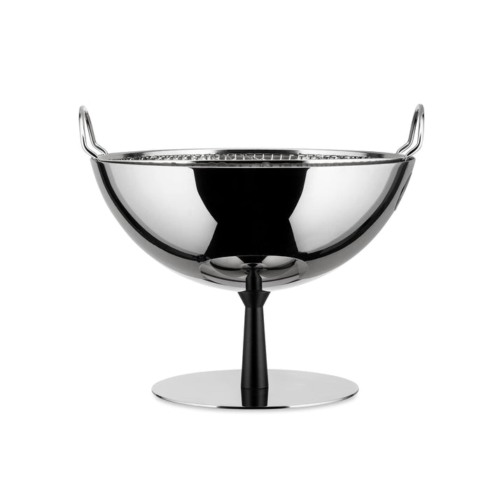Alessi Obstschale/Sieb aus Edelstahl Fuss aus Aluminium, anthrazit