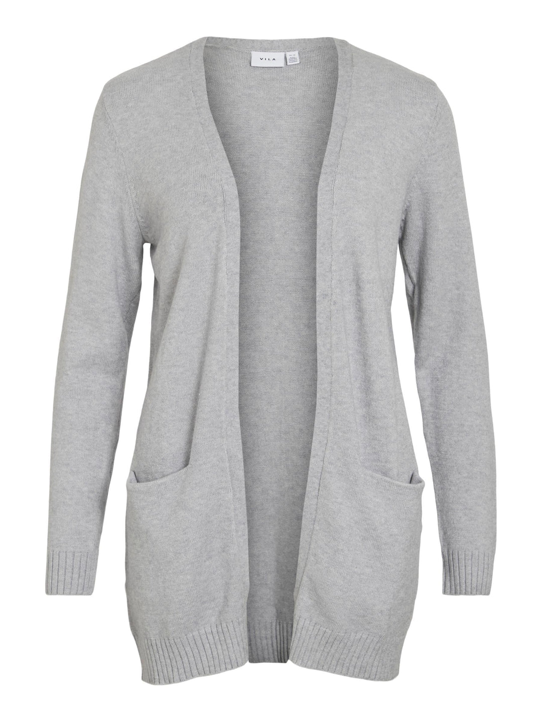 Vila Female Strickjacke VIRIL Basic Strick XS Light Grey Melange, XS Light Grey Melange