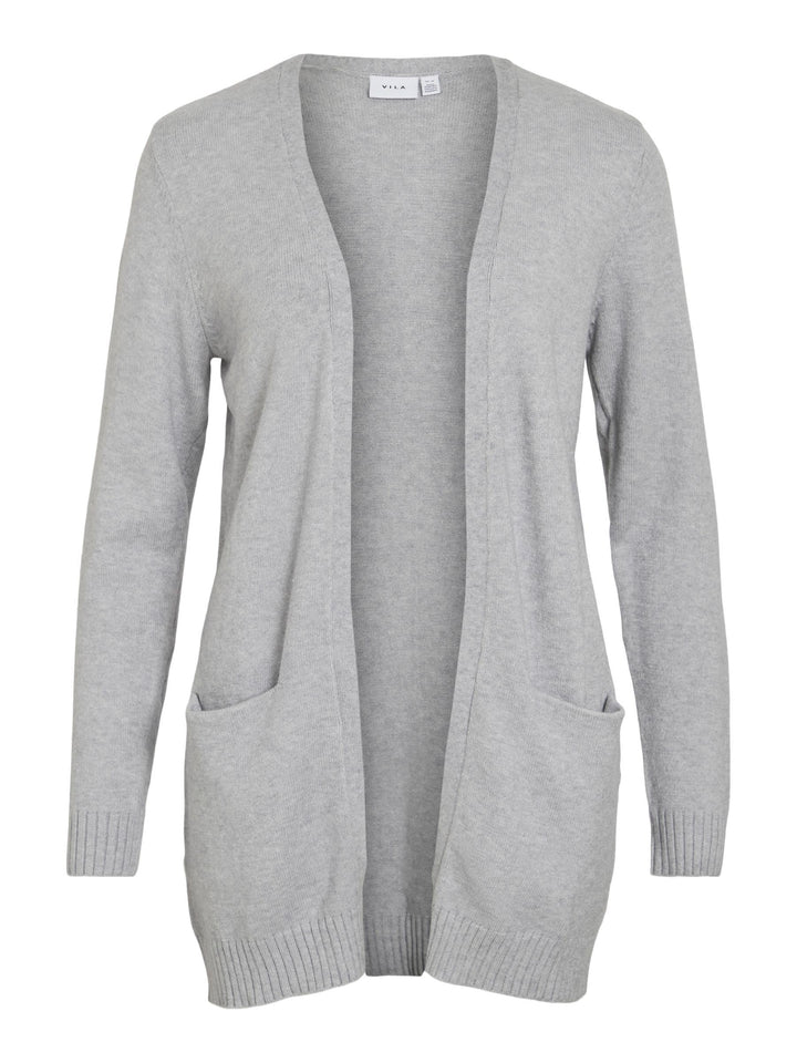 Vila Female Strickjacke VIRIL Basic Strick XS Light Grey Melange, XS Light Grey Melange