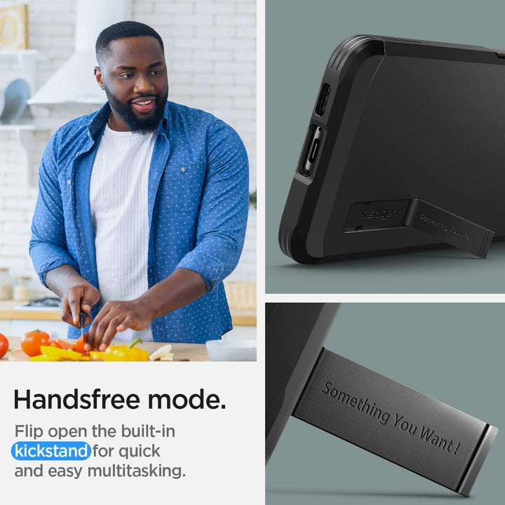 Spigen Tough Armor Hülle Kompatibel mit Samsung Galaxy S23 Plus 5G -Black S23 Plus Schwarz, S23 Plus