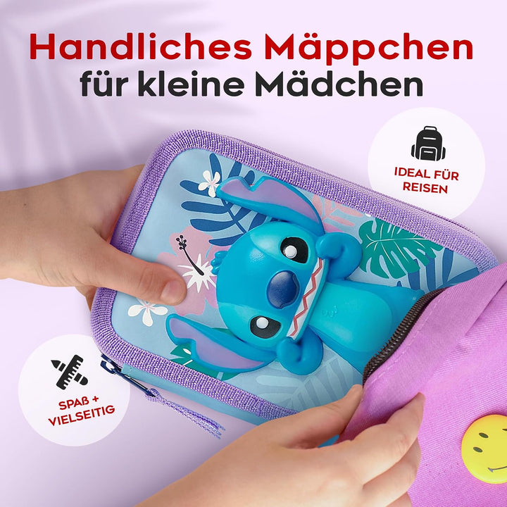 Disney Federmäppchen Mädchen Die Eiskönigin Stitch Federtasche Mädchen Gefüllt Schulmäppchen 2 3 Fäc