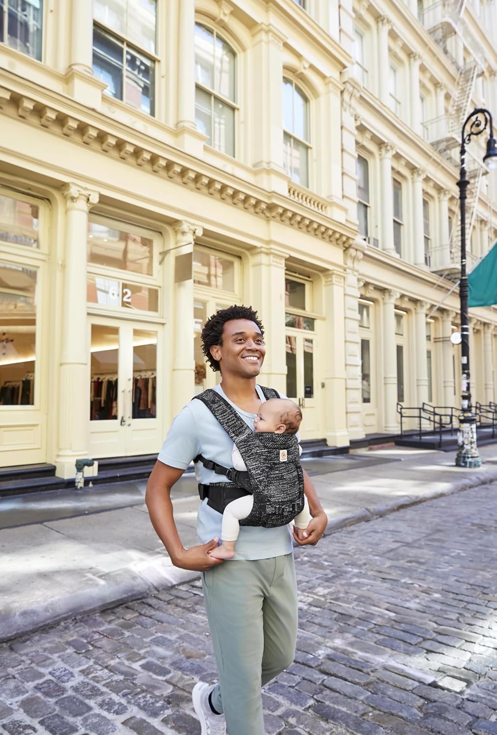 Ergobaby Aerloom Babytrage für Neugeborene bis zum Kleinkind, 3-Positionen Ergonomische Babybauchtra