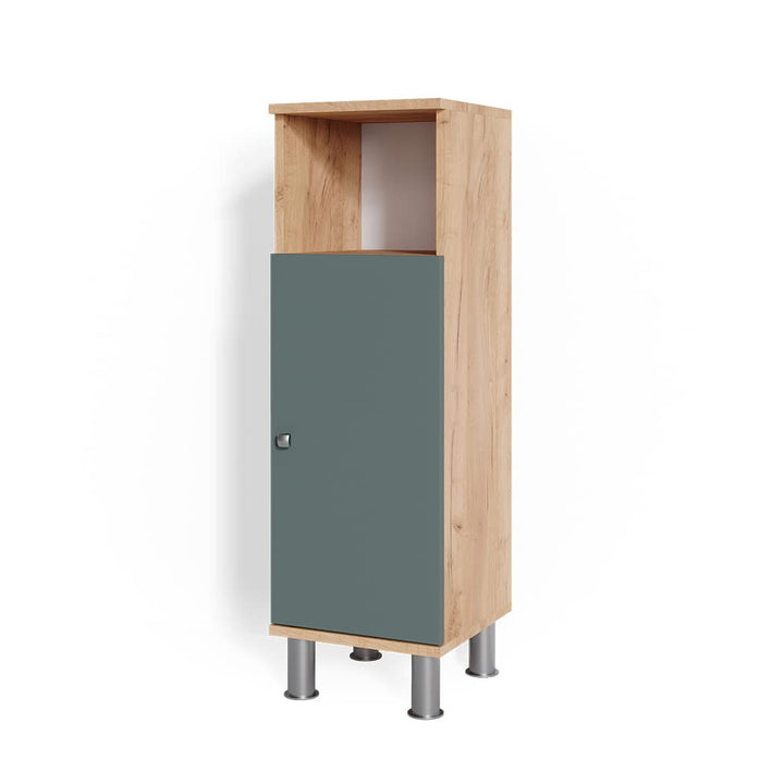 Vicco Midischrank Fynn, Grün/Goldkraft Eiche, 30 x 95 cm Grün 30x95x30 cm, Grün 30x95x30 cm