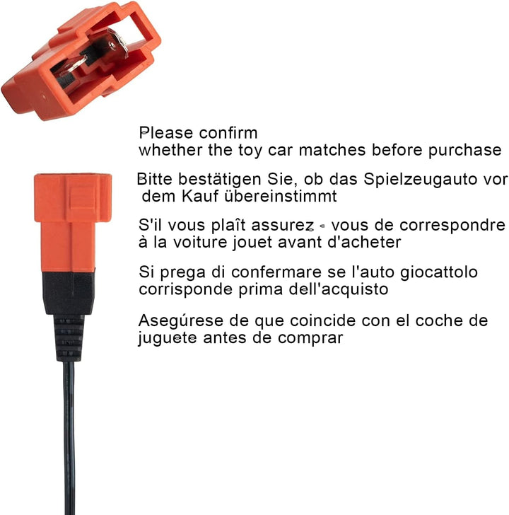 6 Volt Batterieladegerät für Aufsitzspielzeug 6V Kinder Aufsitzauto Ladegerät, 6V Elektroauto Aufsit