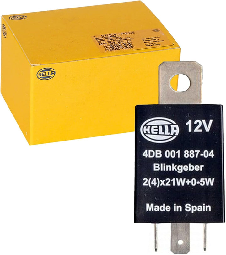 HELLA - Blinkgeber - 12V - 4-polig - Anbau - elektronisch - mit Halter - 4DB 001 887-041