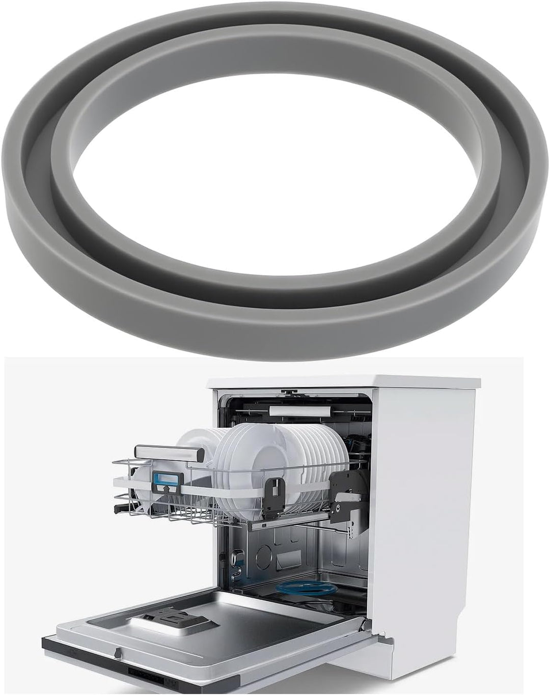 2 Stück Spülmaschinen-Gummidichtung Klarspüler 41x31x4 Mm 00166625 Kompatibel mit Bosch Kompatibel m