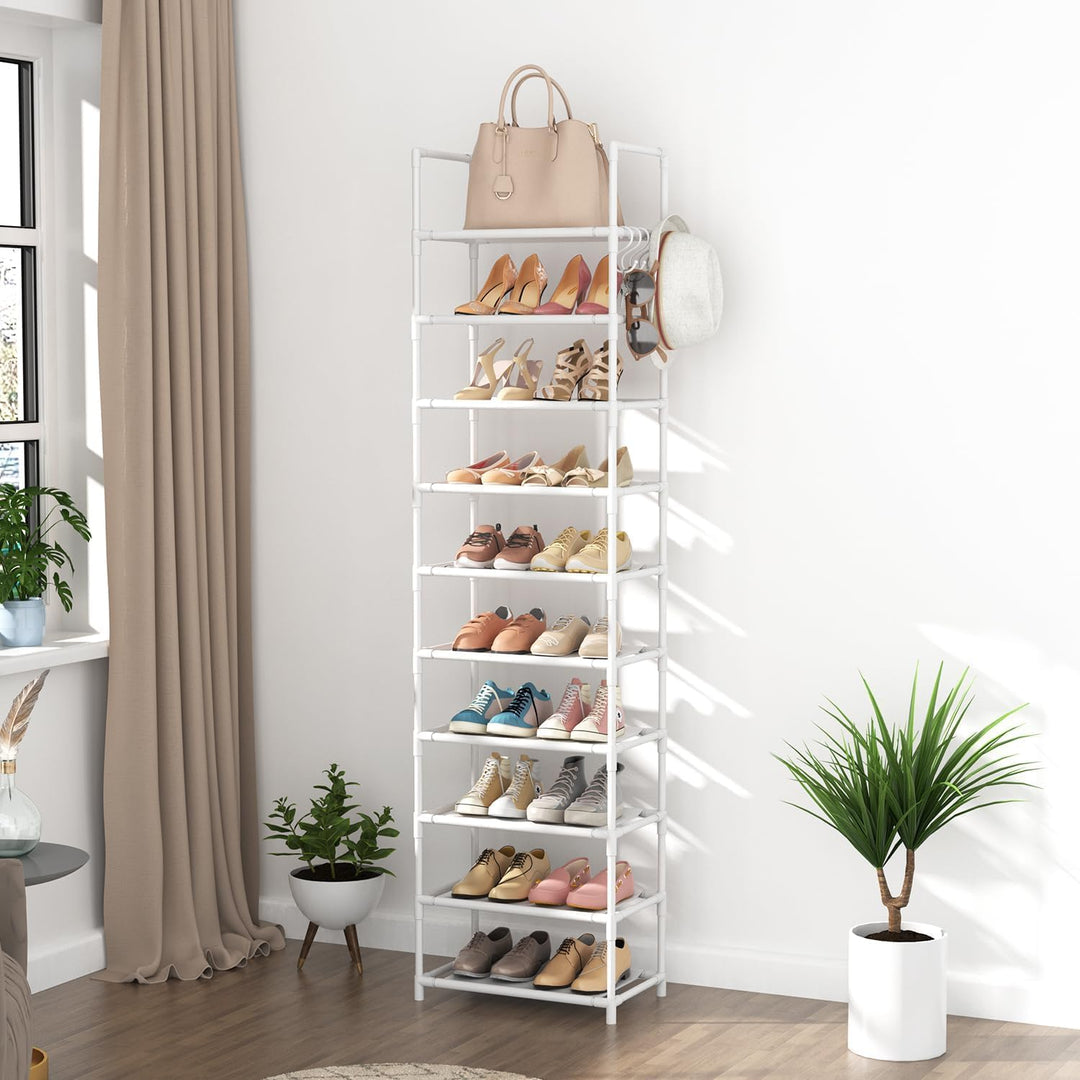 Schuhregal mit 10 Ebenen, Schuh-Organizer für 20-25 Paar Schuhe, offener Schuhschrank hoch, Schuhstä