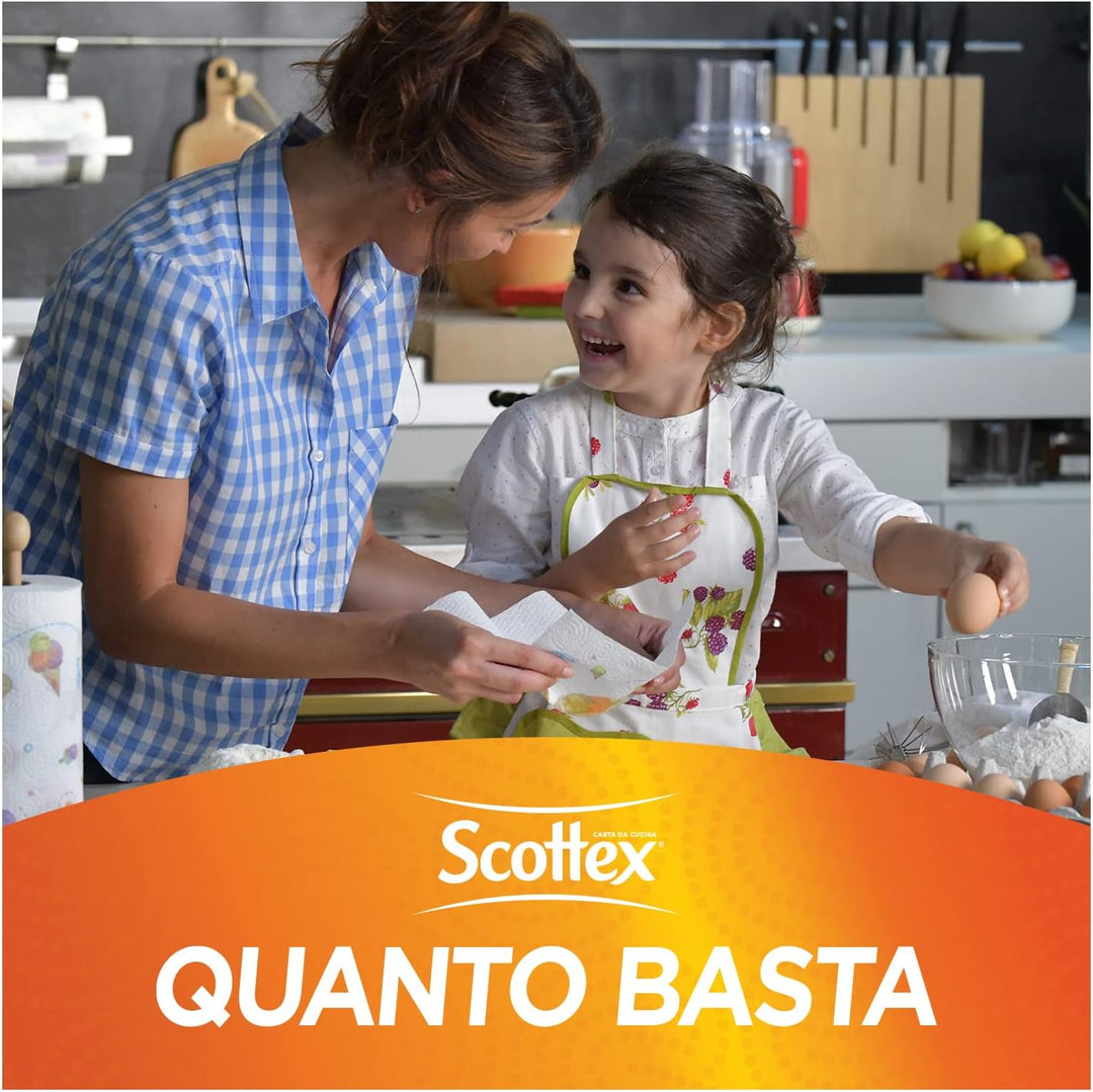 Scottex Quanto Basta Küchenpapier mit Halbreissoption, 1er Pack (1 x 24 Rolle)