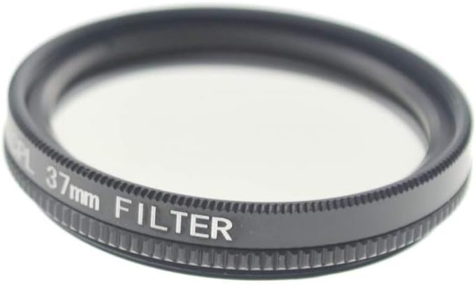 System-S CPL Filter 37 mm Circular Polarizer Linse in Schwarz mit Hülle für iPhone 12 Pro