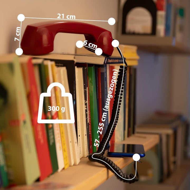 Retro Handyhörer für Apple iPhones mit Lightning (passender Adapter mit inbegriffen) in der Form ein