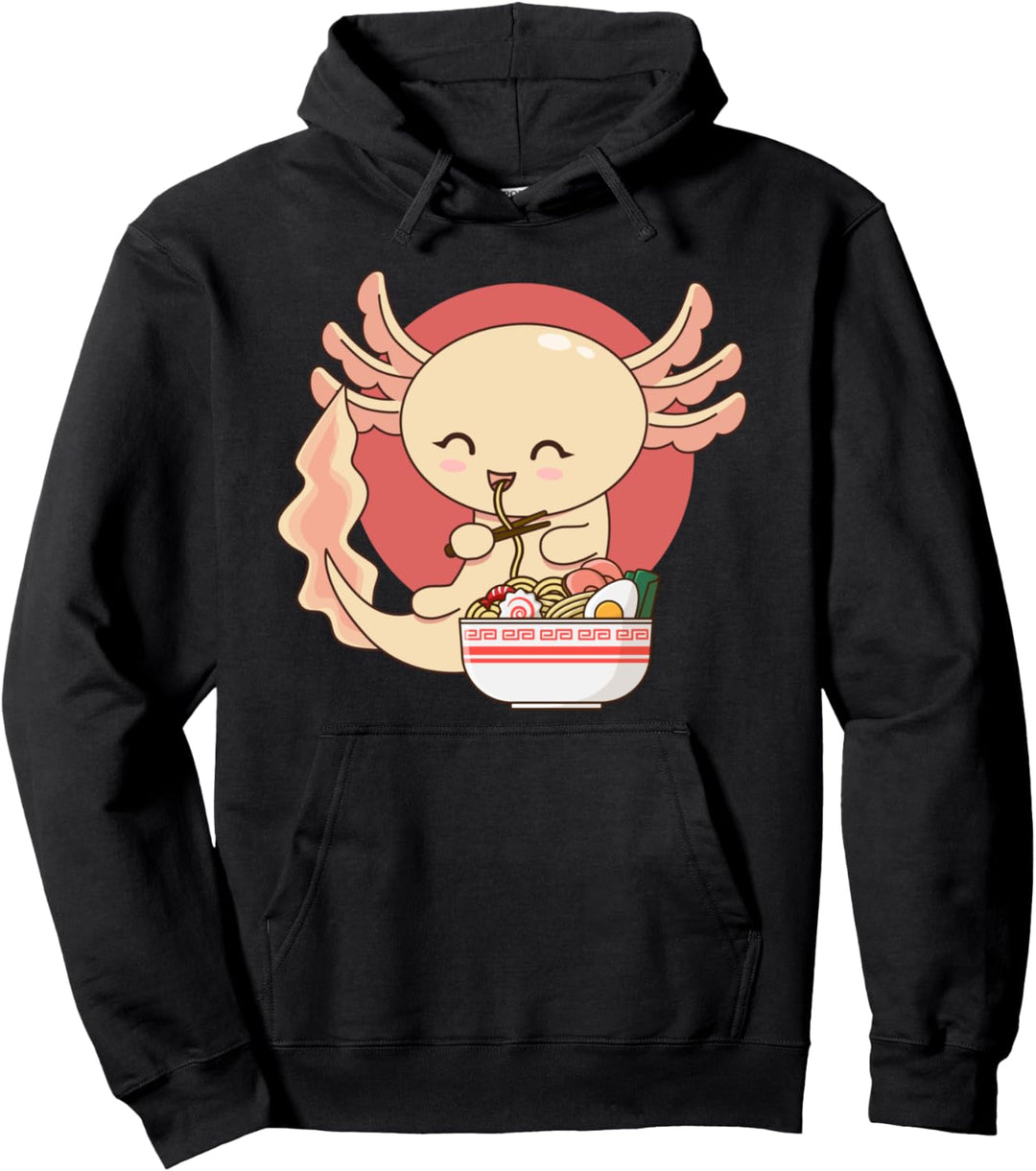 Axolotl Shirt Japanische Nudeln Anime Ramen Bowl Axolotl Pullover Hoodie
