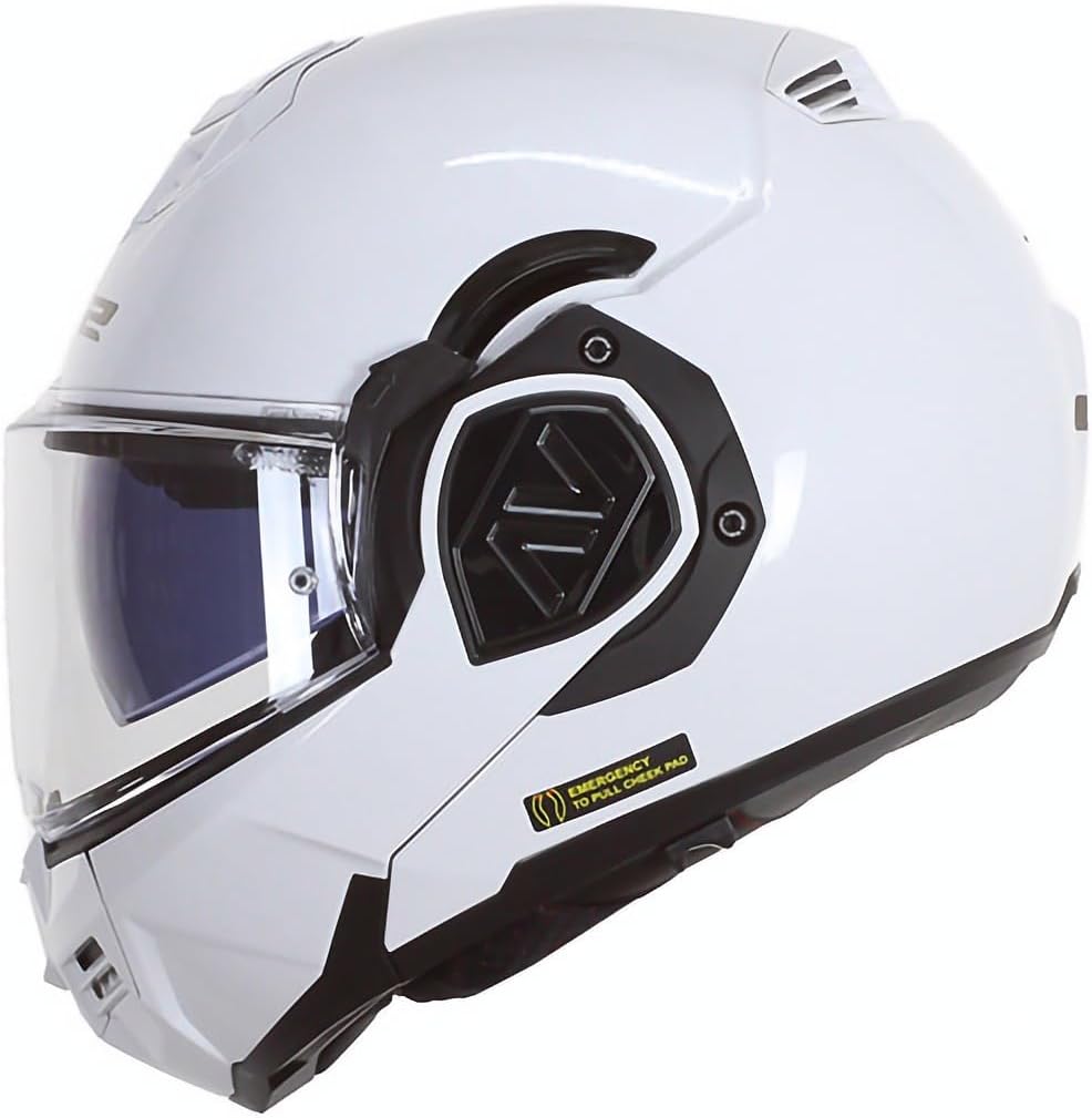 LS2, Klaphelme motorrad ADVANT solid white 06, S S Weiss, S Weiss