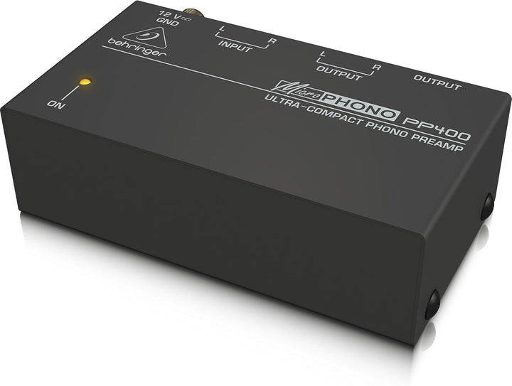 Behringer MICROPHONO PP400 Ultrakompakter Phono-Vorverstärker Single, Single
