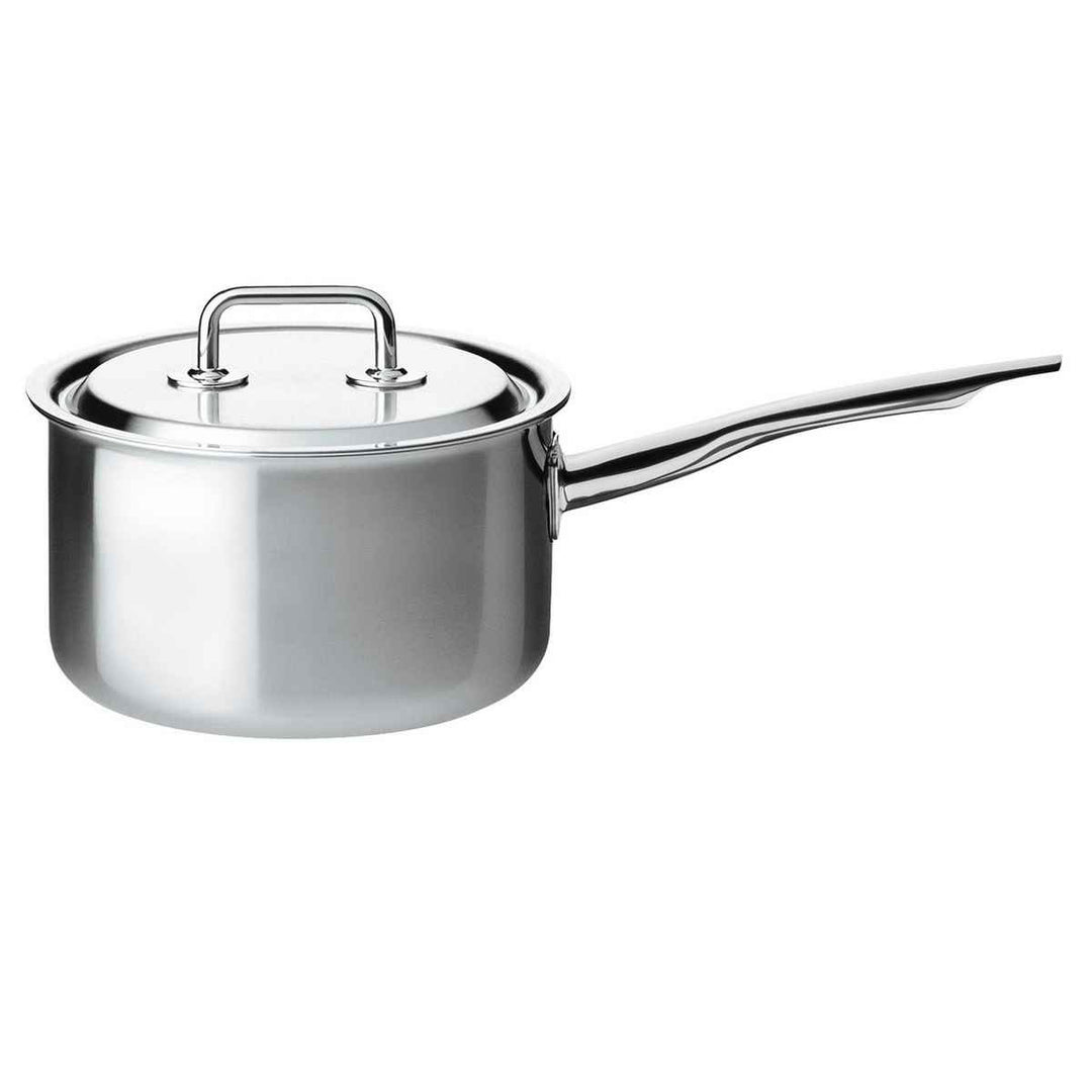 Spring 0415530618 Brigade Premium Stielkasserolle hoch mit Deckel, Edelstahl, silber, 14,6 x 31 x 36