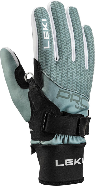 LEKI Damen PRC ThermoPlus Shark Handschuhe EU 7,5 black-ice green, EU 7,5 black-ice green