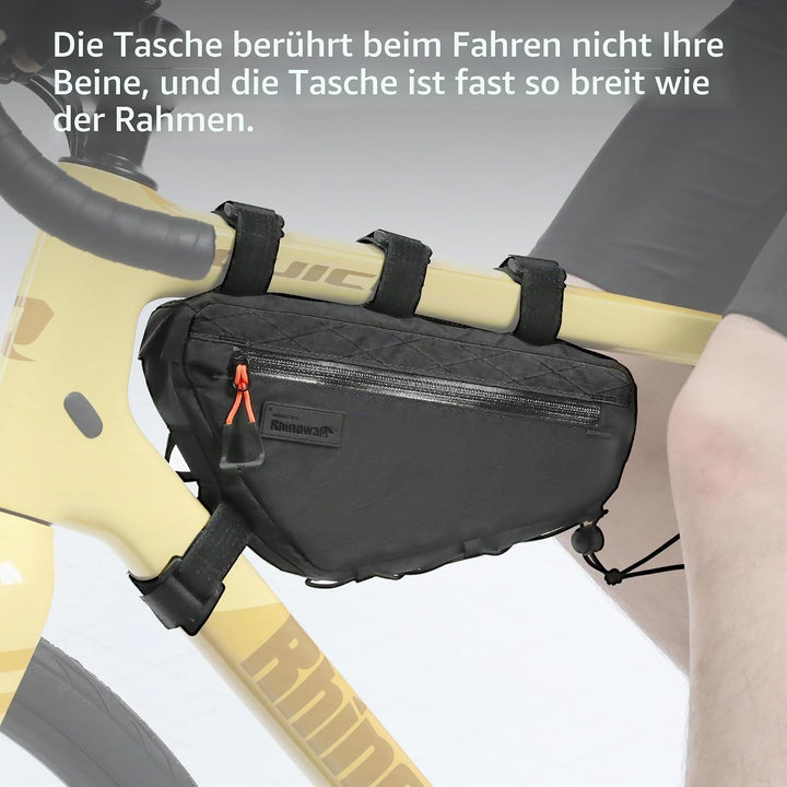 Fahrrad Rahmentasche Wasserdicht 1,6L Fahrrad Oberrohrtasche Dreieckstasch Doppelseitiger Reissversc