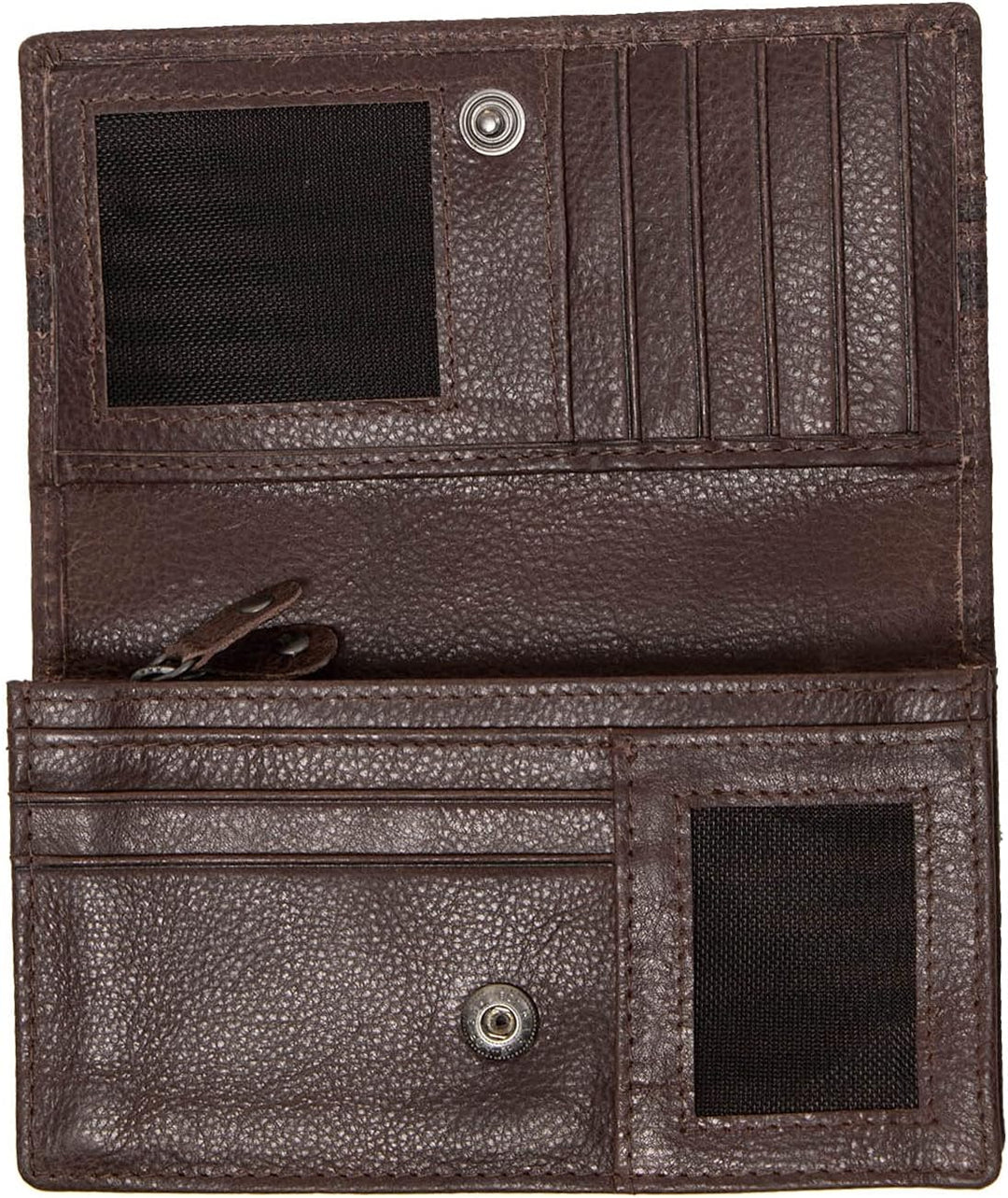 MUSTANG Asti Leather Wallet Side Opening Dark Brown
