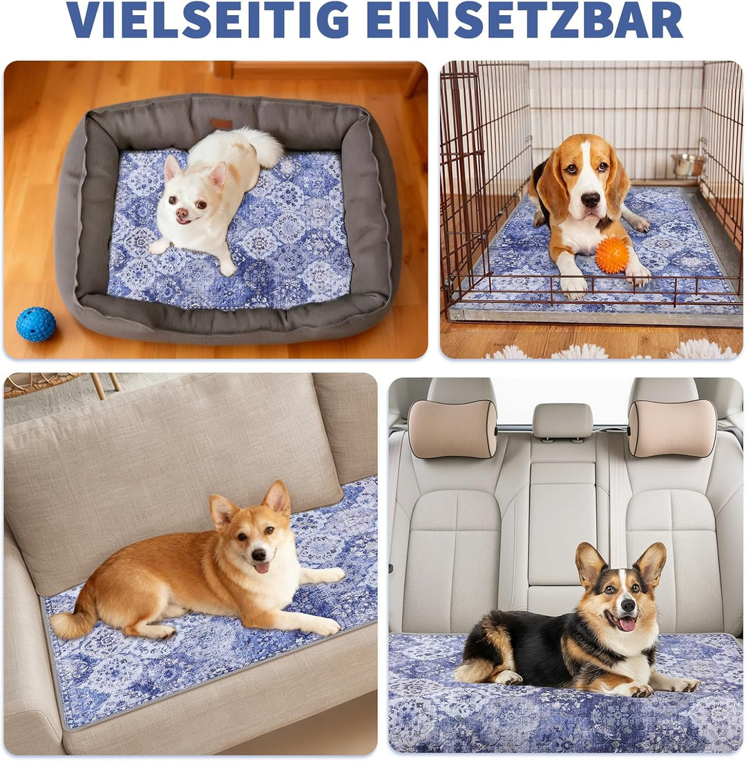 Welpen Unterlagen Waschbar, 2 Stück PIPI Matten für Hunde, Schnell Saugfähige Wiederverwendbare Inko