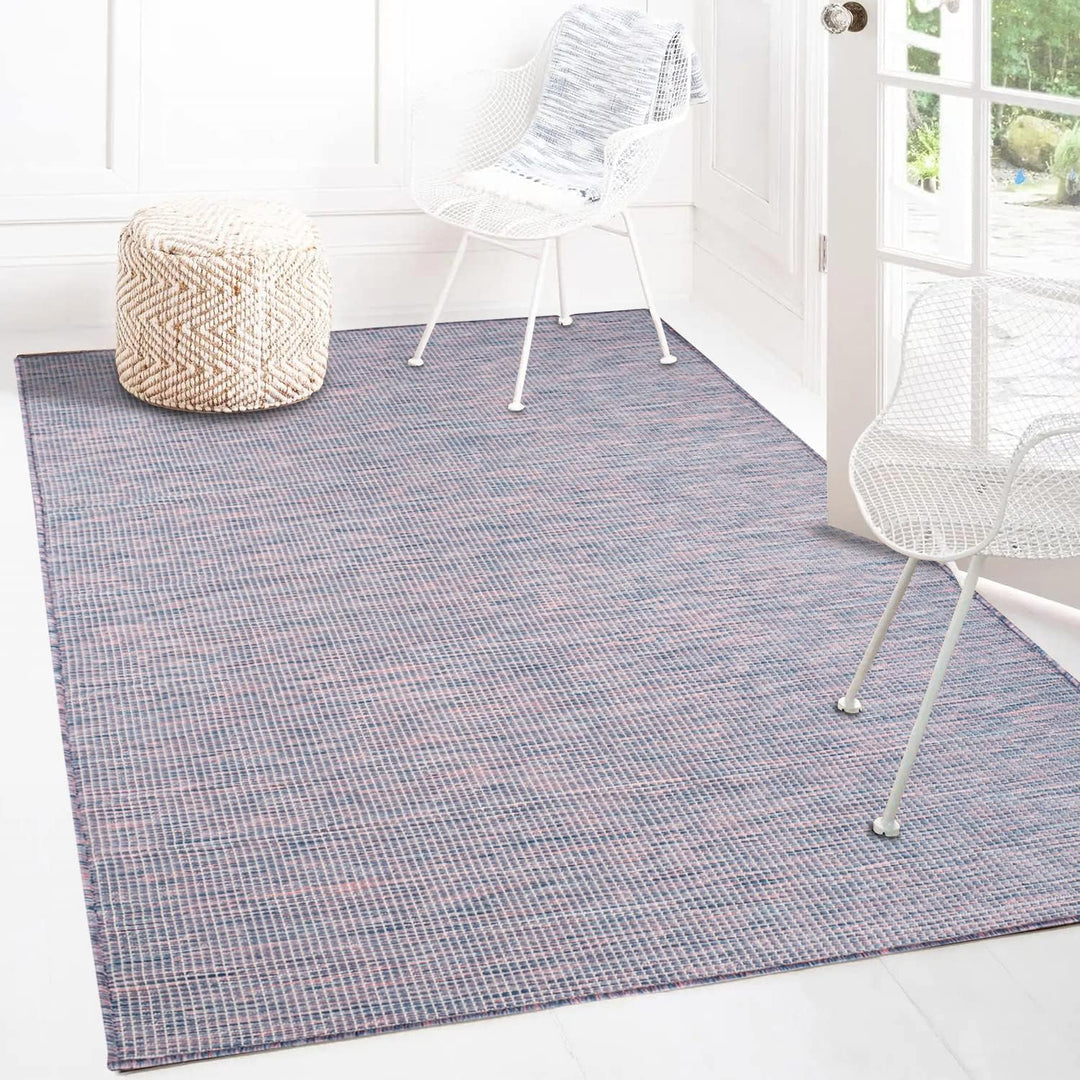 payé Outdoor Teppich Wetterfest - Blau-Pink - 240x340cm - Küche Badezimmer Balkon Garten Terrassente