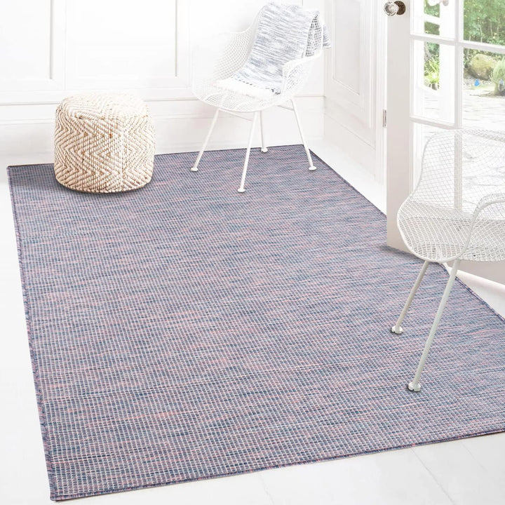 payé Outdoor Teppich Wetterfest - Blau-Pink - 240x340cm - Küche Badezimmer Balkon Garten Terrassente