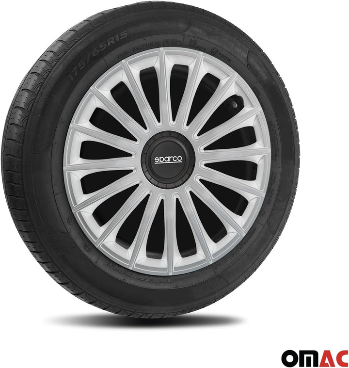 Satz Sparco Radzierblenden Treviso 14-Zoll Silber